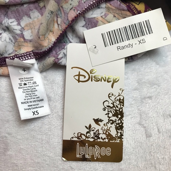 LuLaRoe Disney Bambi Randy Baseball Style Shirt Womens Size XSmall New With Tags - Picture 9 of 10
